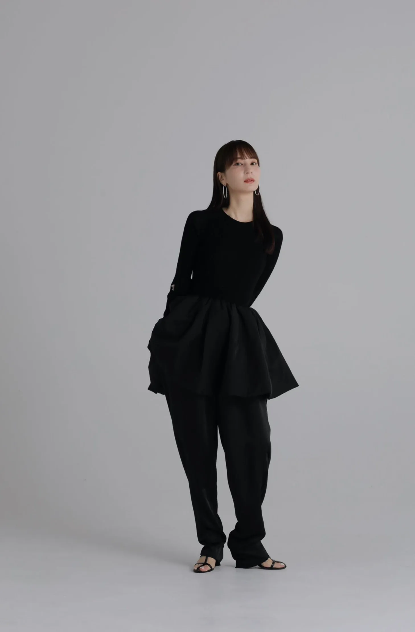 peplum docking knit