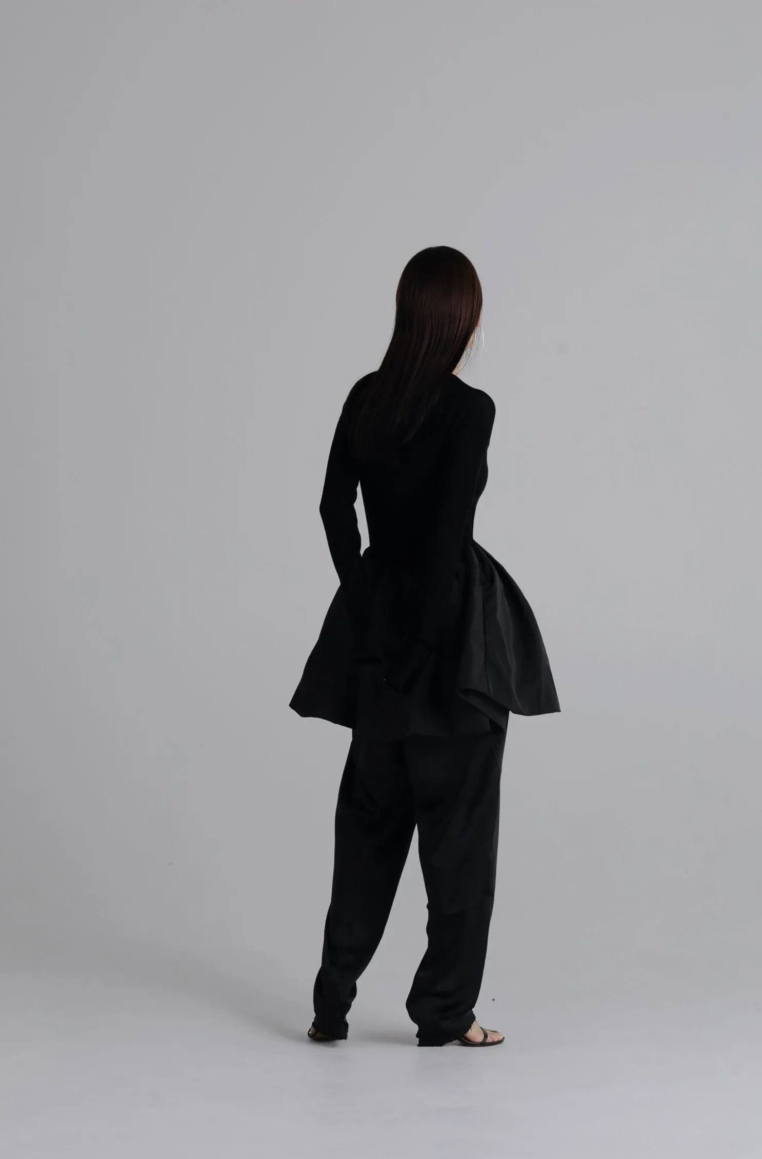 peplum docking knit