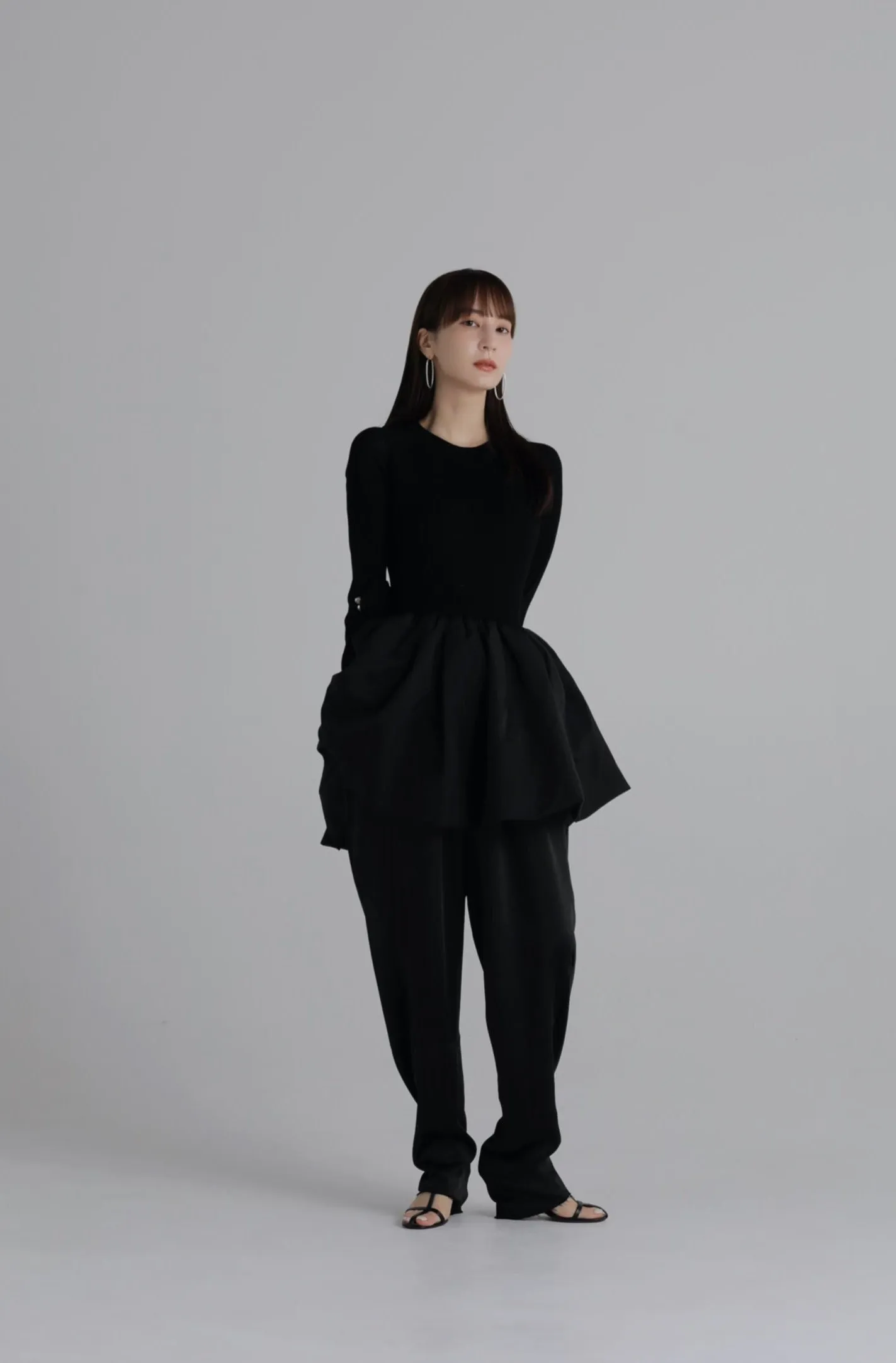 peplum docking knit