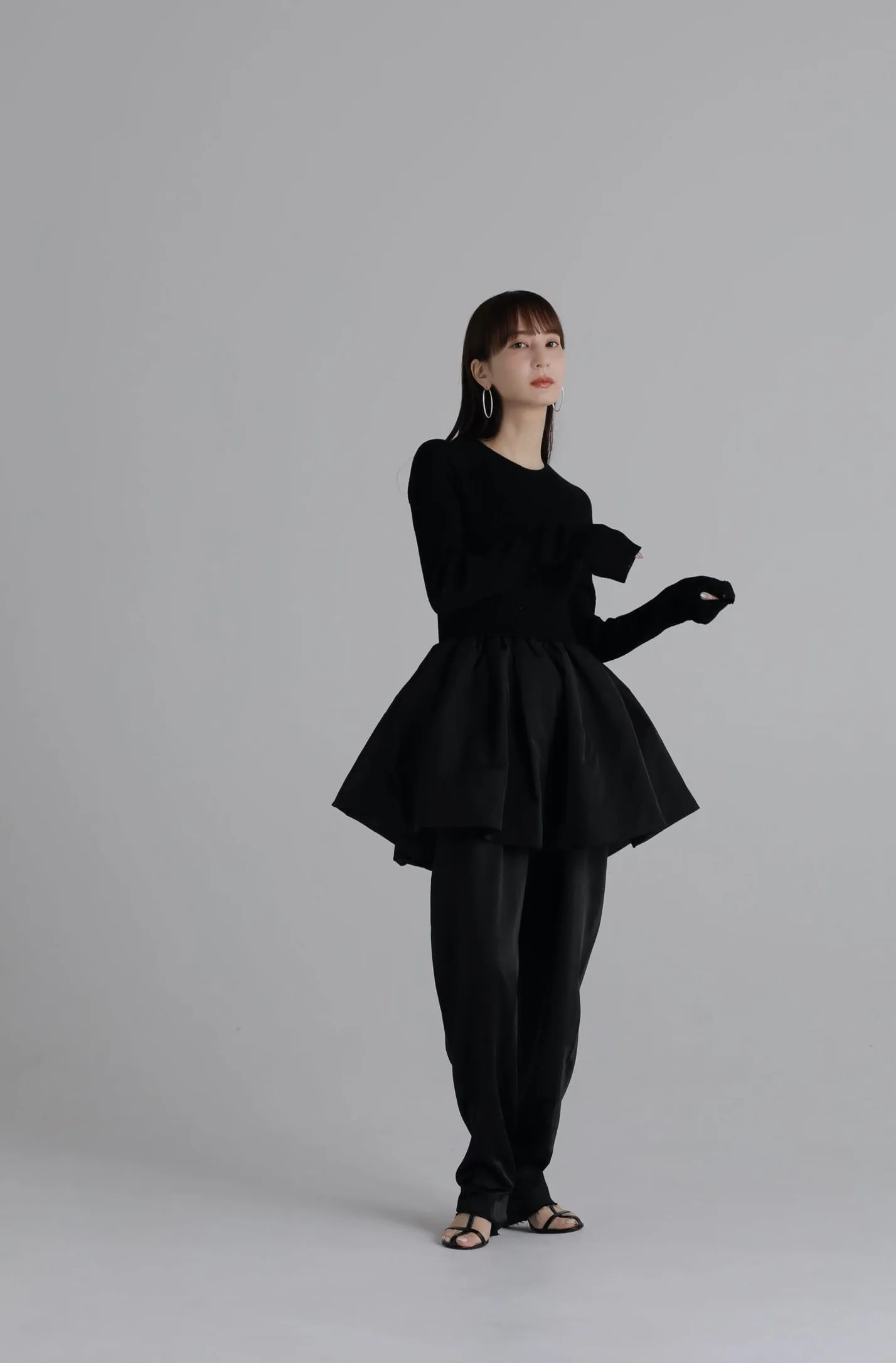 peplum docking knit