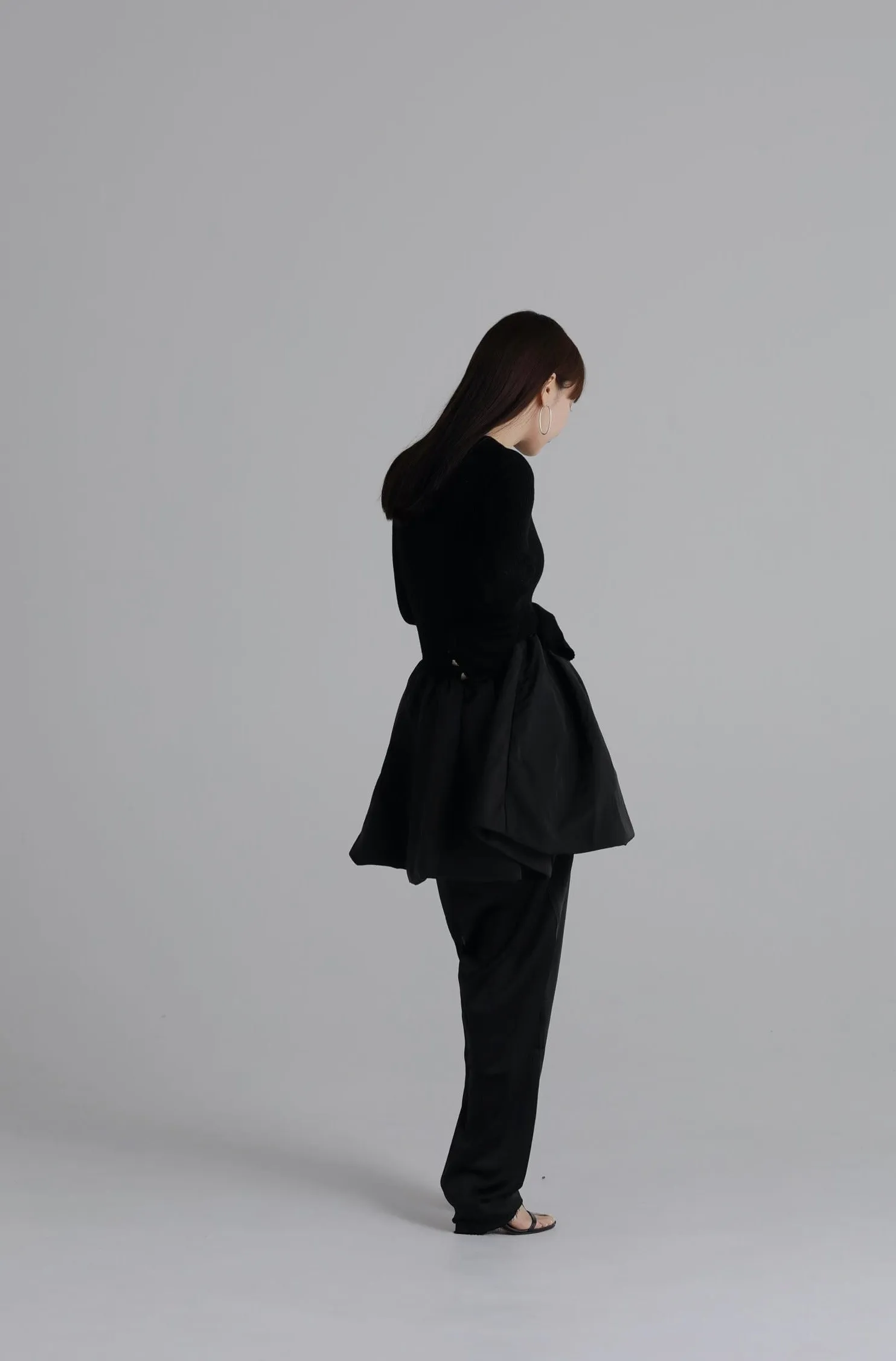 peplum docking knit