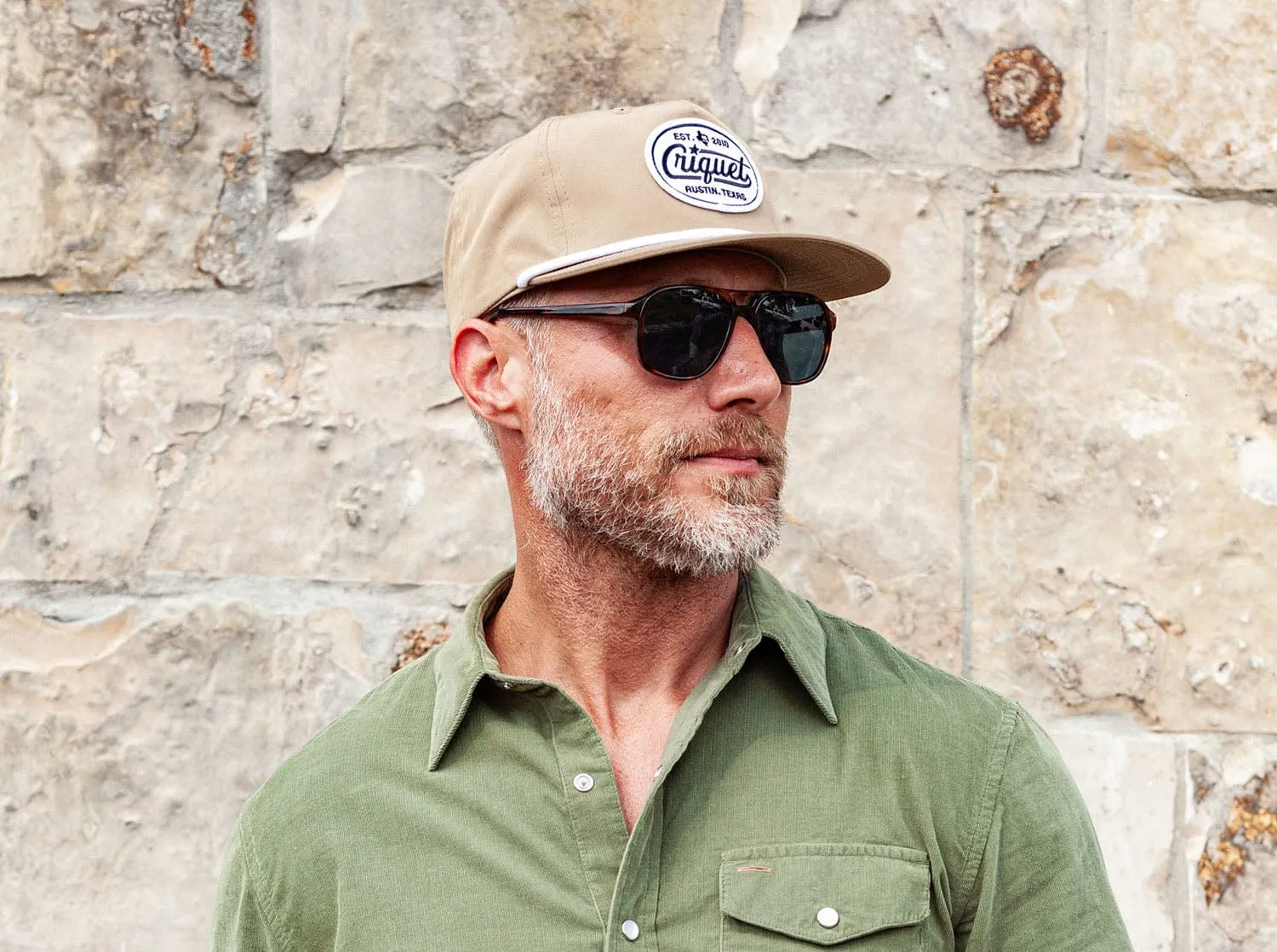 Performance Rope Hat - Criquet Star Patch - Khaki