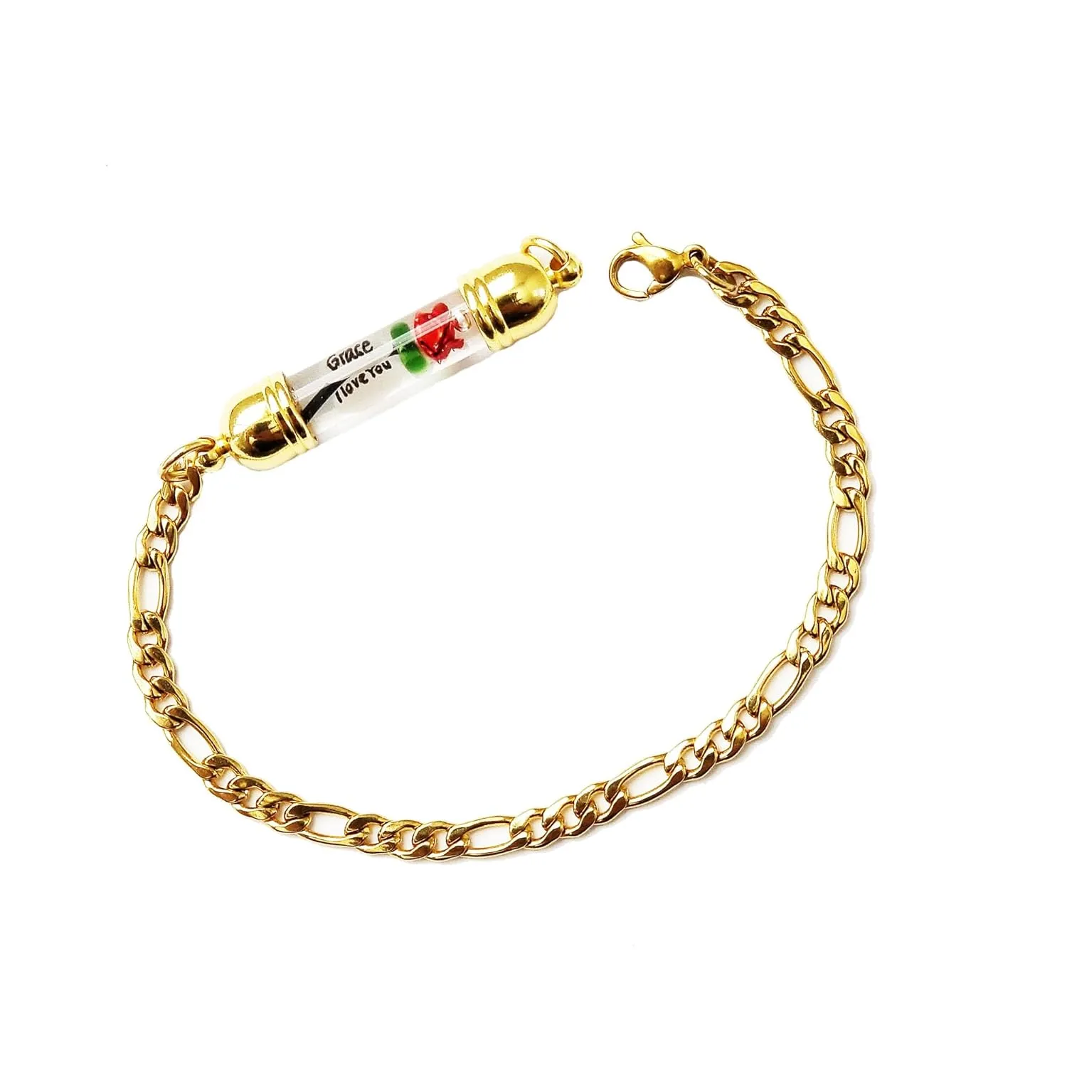 Personalized Name on a grain of rice Bracelets.