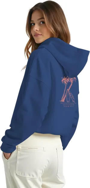 Pink Palm Puffs, Pink Palm Puff Hoodie Christian Sweatshirts Women'S Fashion Long Sleeve Sweatshirt Letter Printed Hooded Drawstring Pullover Oversized Pocket Sweatshirt Top 01 Dark Blue Large