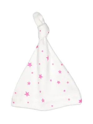 Pink Stars Knotted Premature Baby Hat