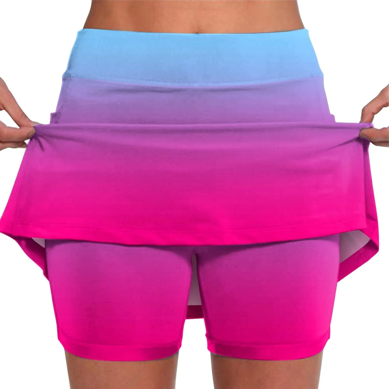 Pleated Skirts for Women Waist Culottes Short Skirts Skinny Pants Split Swimsuit Bikini Bottom High Waisted Tennis