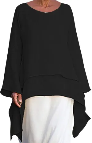 Plus Size Tops for Women Short Sleeve Womens 2023 Summer Spring 3/4 Sleeve V Neck Casual Loose Tunic Tops Blouses