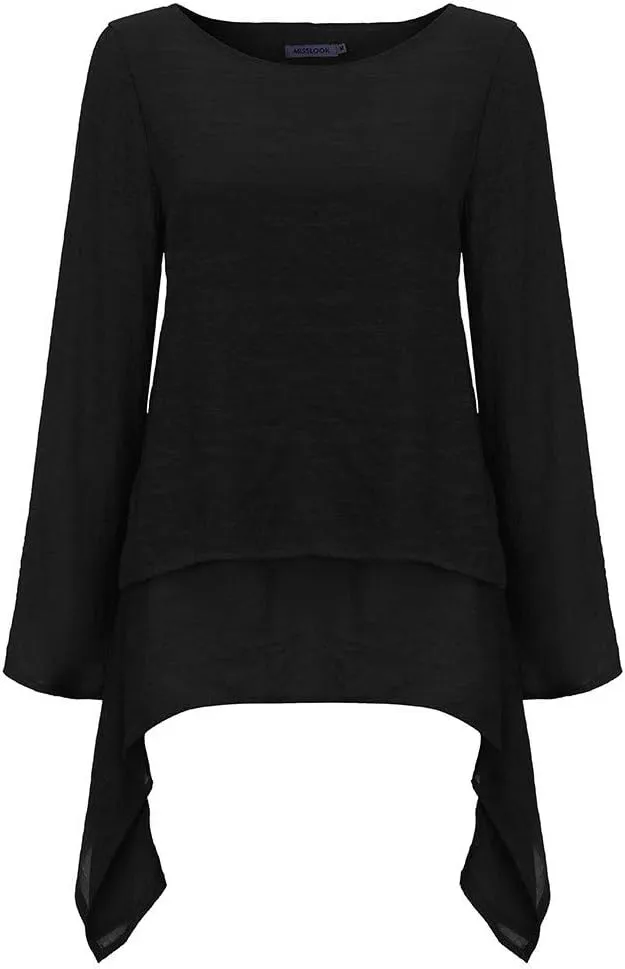 Plus Size Tops for Women Short Sleeve Womens 2023 Summer Spring 3/4 Sleeve V Neck Casual Loose Tunic Tops Blouses
