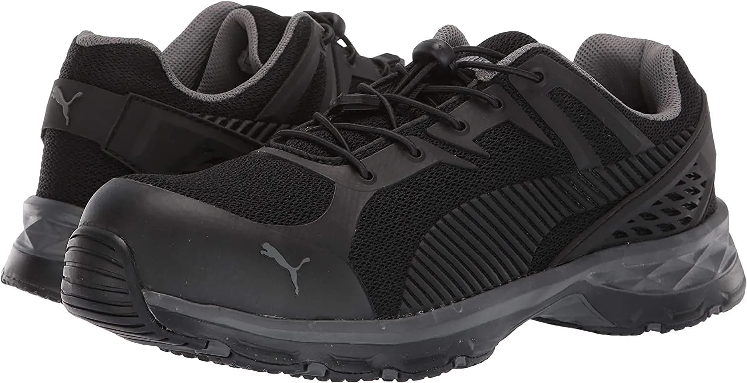 PUMA Safety Fuse Motion 2.0 BLK Low SD Work Shoes for Men Composite Toe Slip Resistant Breathable Static Dissipative