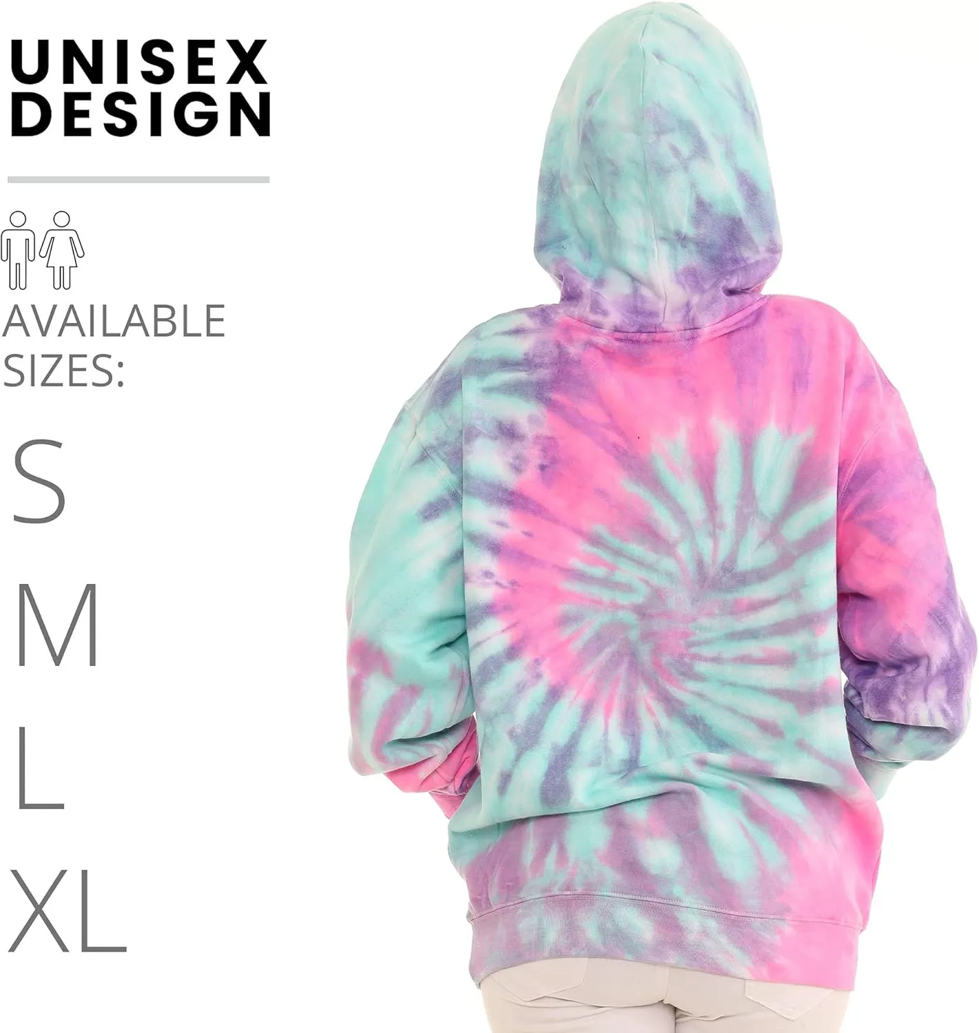 Pure Essence Tie Dye Sweatpants, Long Sleeve T-Shirts, Hoodies, and Crew Neck Sweatshirts (Sizes S, M, L, XL).
