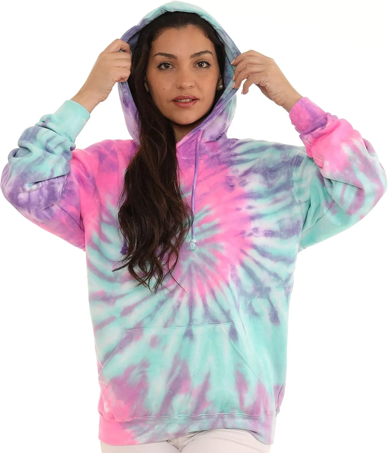 Pure Essence Tie Dye Sweatpants, Long Sleeve T-Shirts, Hoodies, and Crew Neck Sweatshirts (Sizes S, M, L, XL).