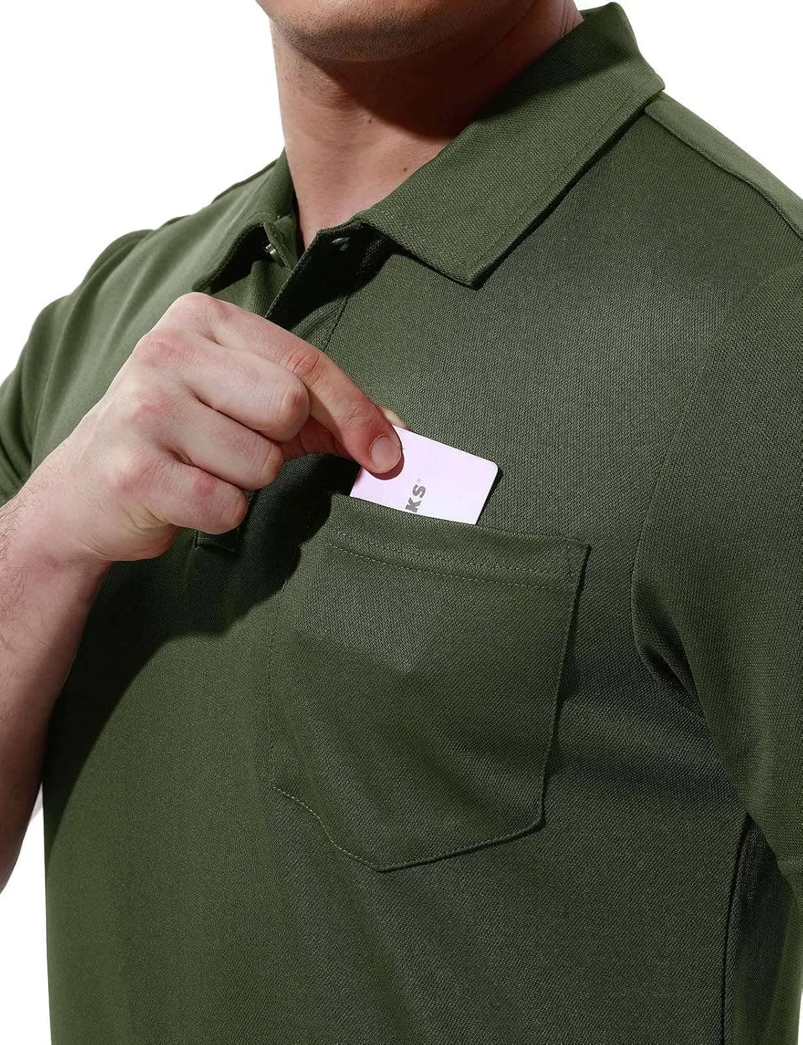 Rdruko Men's Polo Shirts Short Sleeve Quick Dry Outdoor Golf Sports Shirts with Pocket