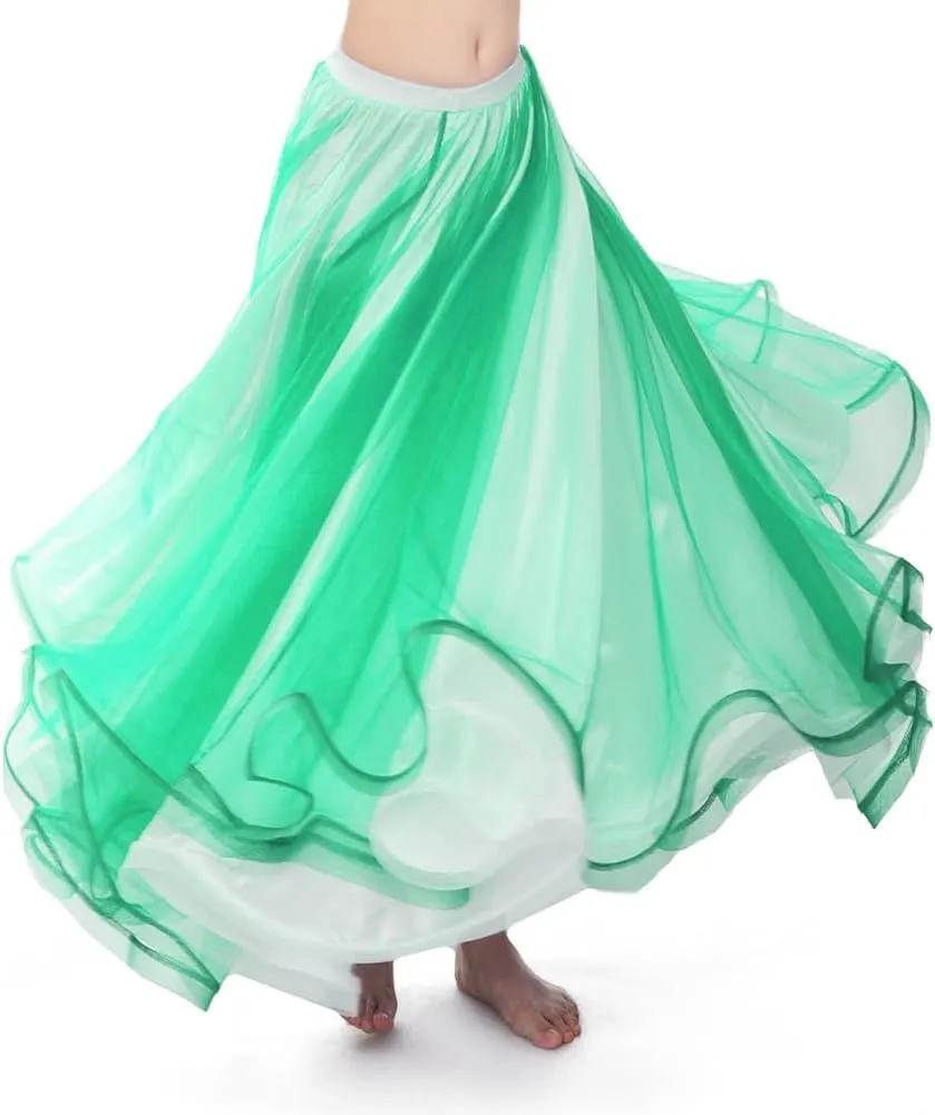 ROYAL SMEELA Women Maxi Tulle Floor Length 2 Layer Mesh Outter Skirt Spectial Occasion Dance Skirts