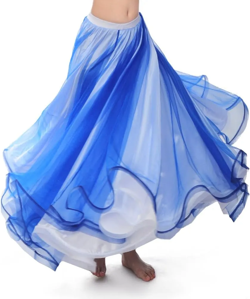 ROYAL SMEELA Women Maxi Tulle Floor Length 2 Layer Mesh Outter Skirt Spectial Occasion Dance Skirts