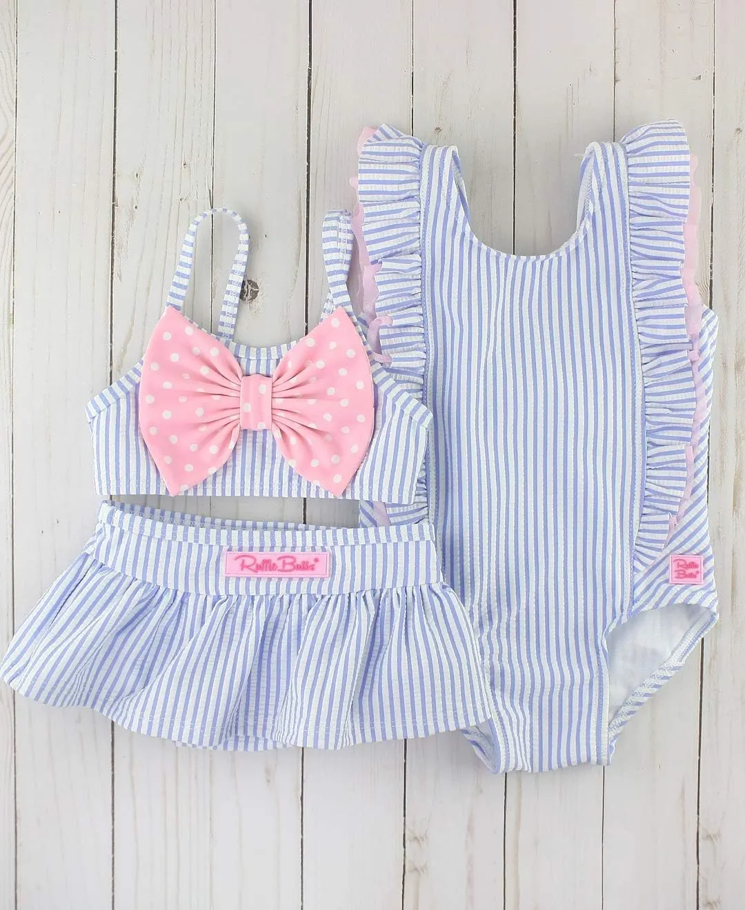 RuffleButts Baby/Toddler Girls Ruffle Strap One Piece Swimsuit w/UPF 50  Sun Protection