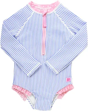 RuffleButts Girls One Piece Rash Guard Baby Swimsuit UPF 50  Sun Protection