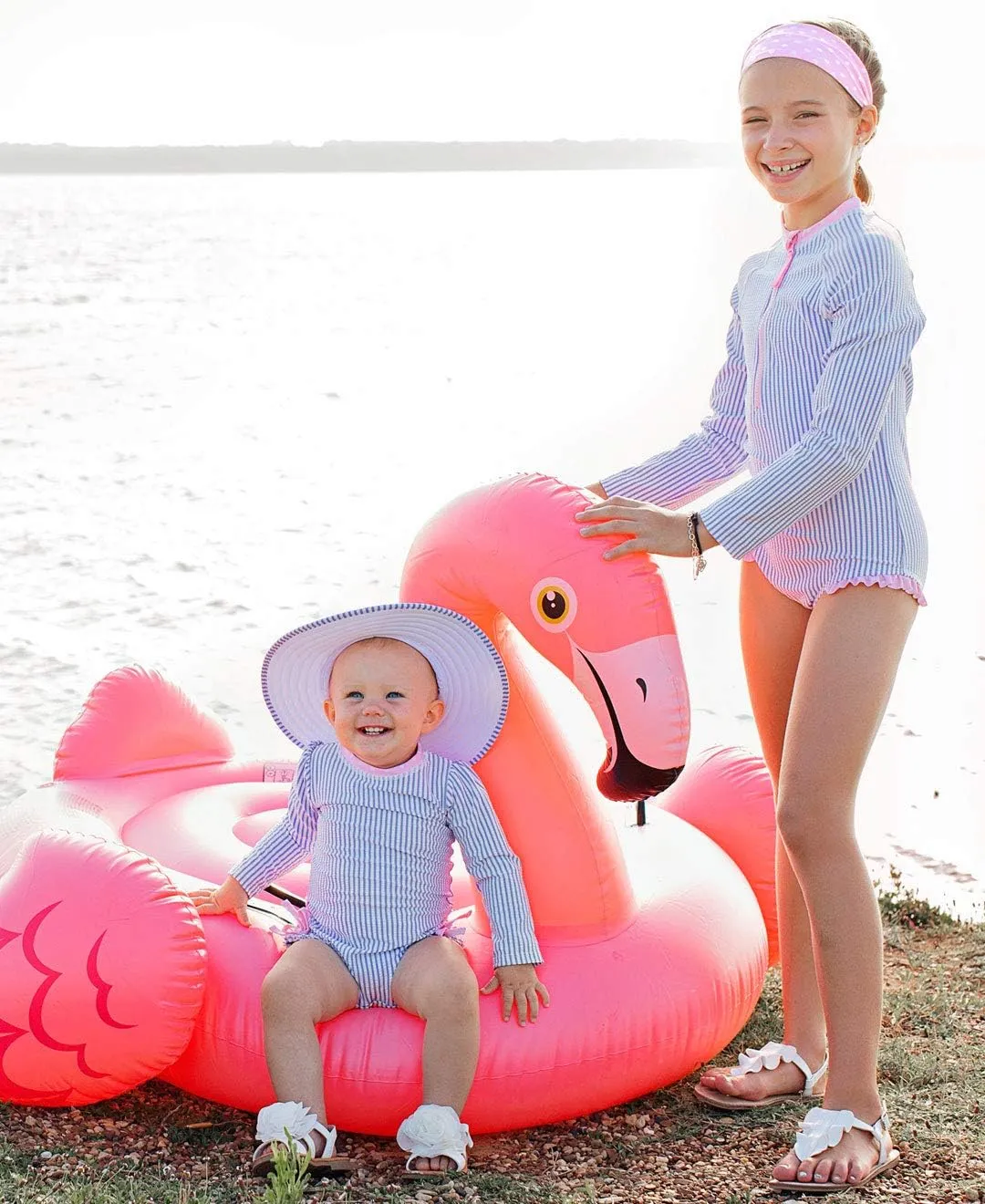 RuffleButts Girls One Piece Rash Guard Baby Swimsuit UPF 50  Sun Protection