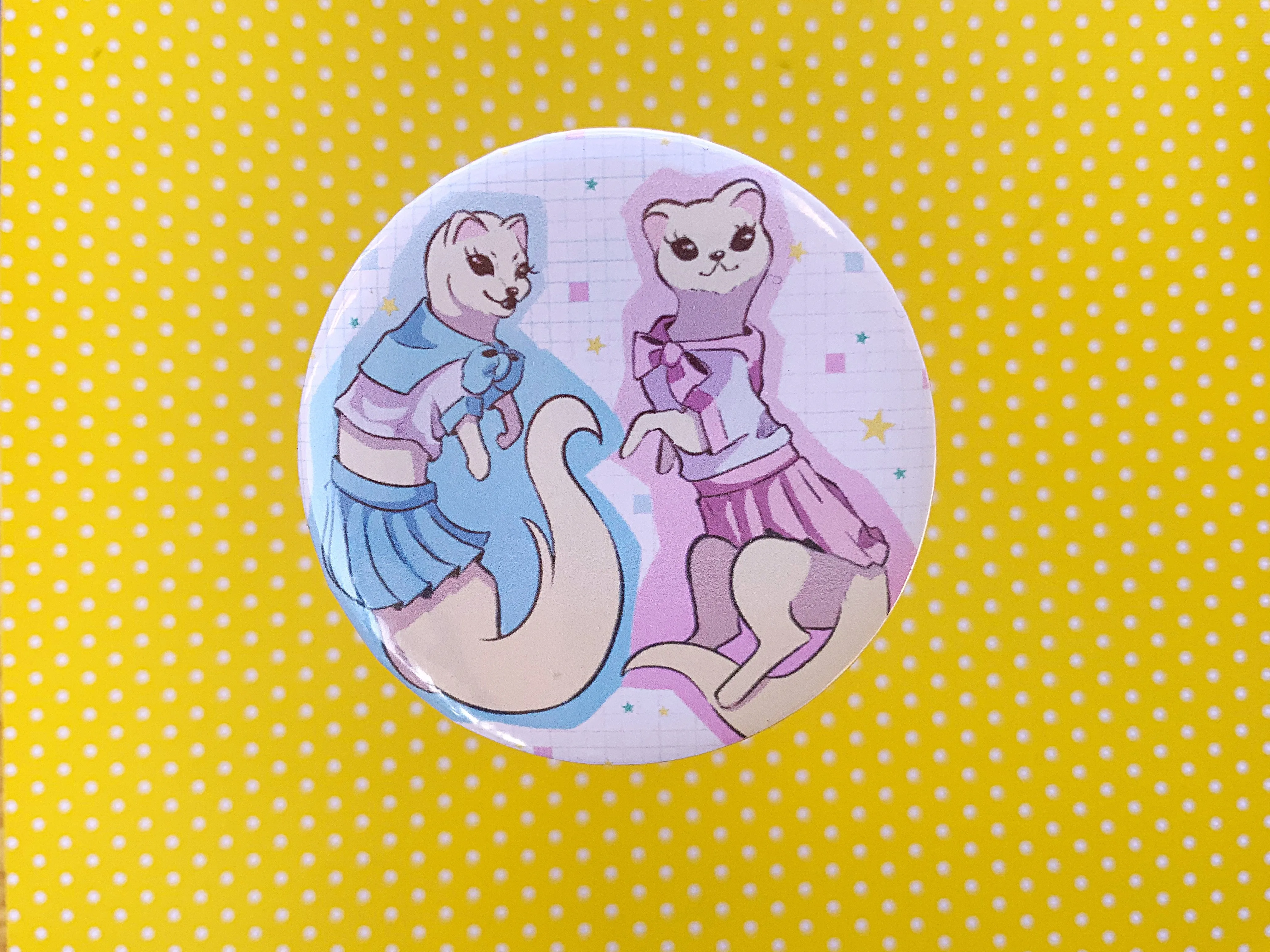 Sailor Ferrets Button Pin