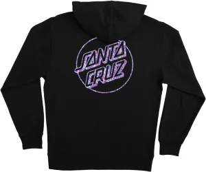 SANTA CRUZ Opus Dot P/O Hooded Relaxed Sweatshirt Black w/Diamond Foil XL Womens