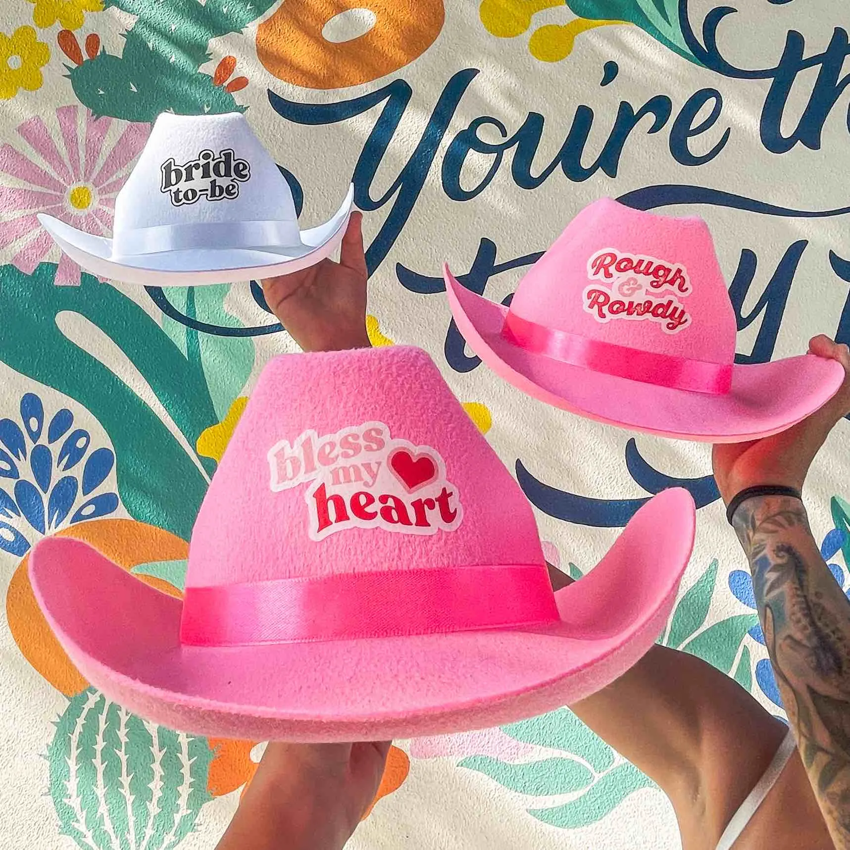 Sassy Sayings Bachelorette Party Cowboy Hats