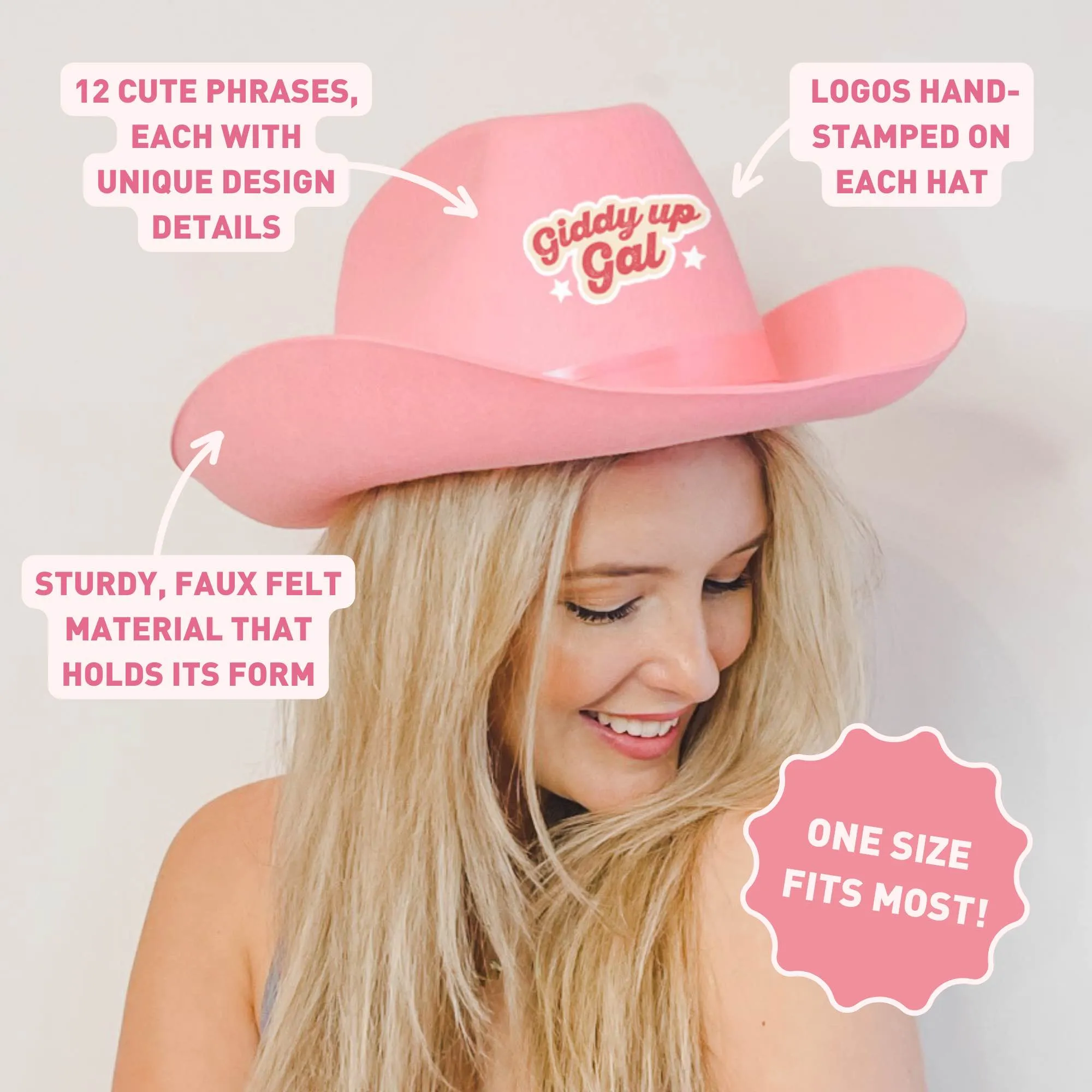 Sassy Sayings Bachelorette Party Cowboy Hats