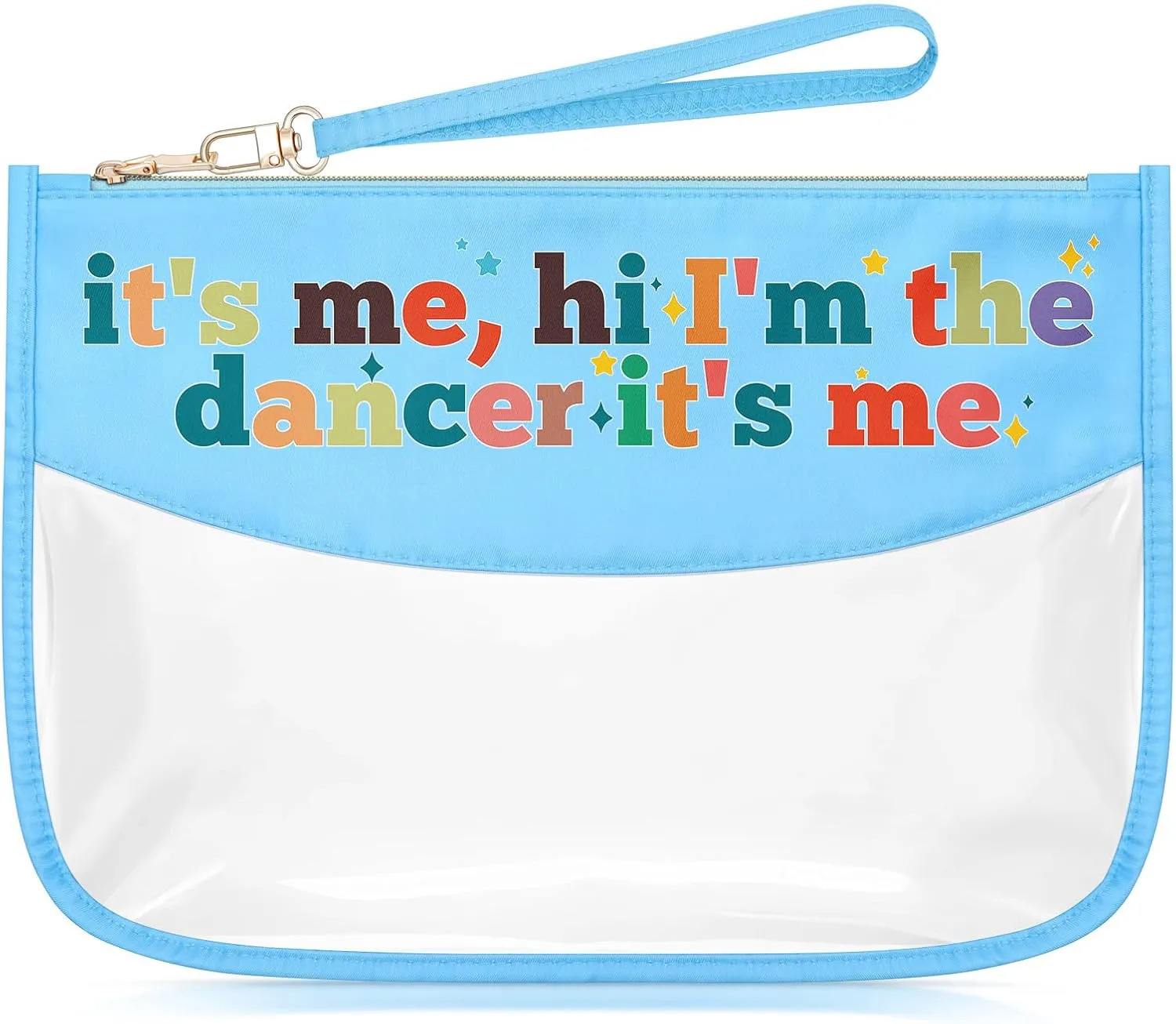Sazuwu Dance Themed Gifts for Friends Blue Makeup Bags with Zipper Dance Team Coach Gifts Dance Teacher Appreciation Gifts Cosmetic Travel Bag Organizer Christmas Birthday Present