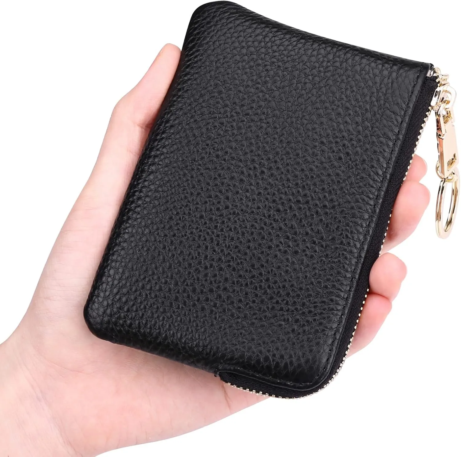 SENDEFN Coin Purse for Women, Genuine Leather Coin Purse Key Chain for Women, Coin Pouch Change Purse