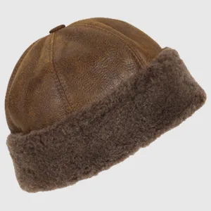 Shop Best Style Women Becky Sheepskin Whiskey Leather Hat For Sale
