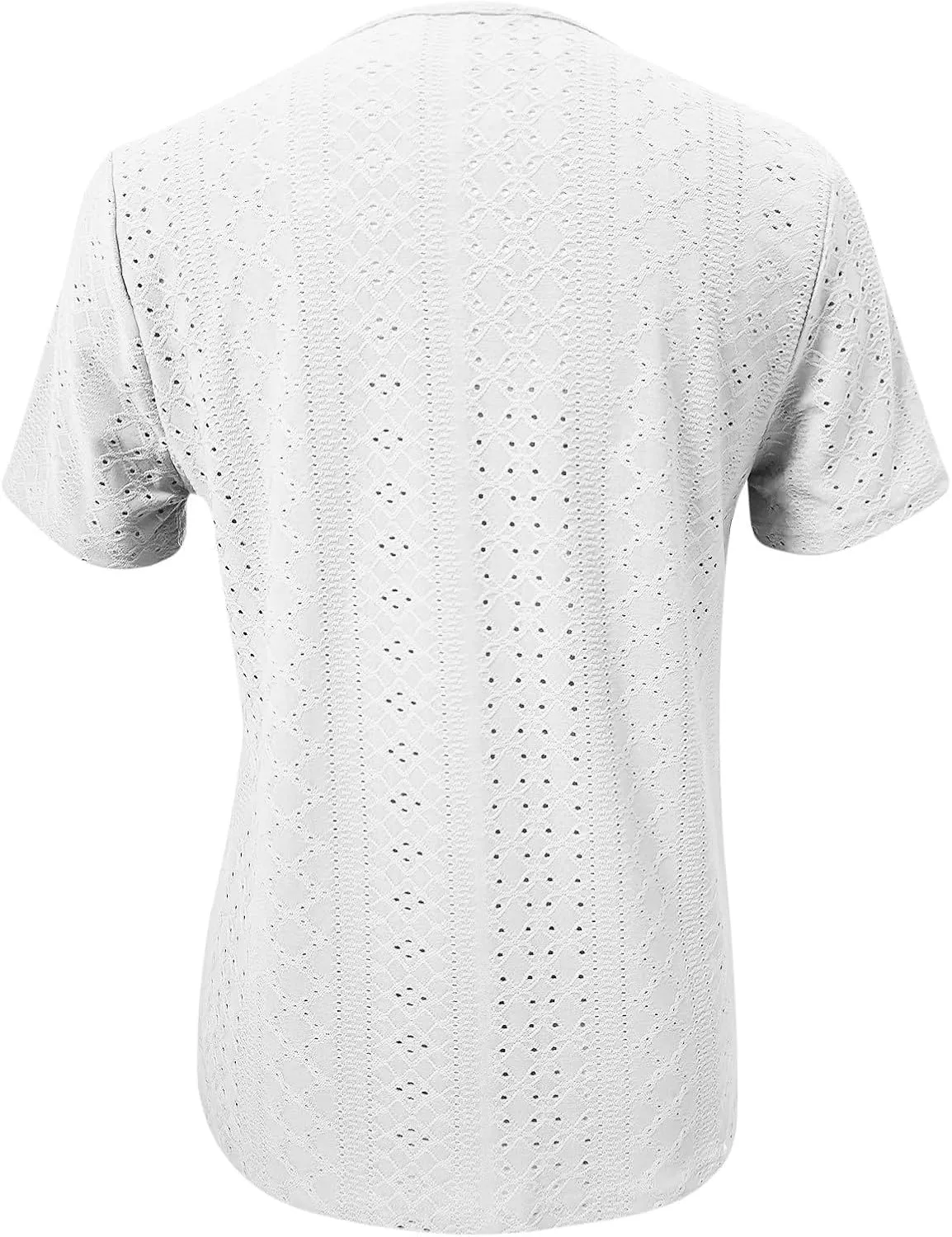 Short Sleeve Blouses for Women Trendy Elegant Dressy Casual Eyelet Shirts Solid Color V Neck Loose Fitted Eyelet Tops