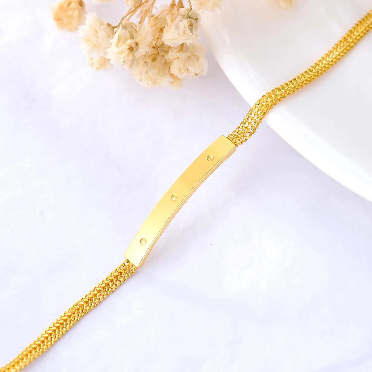 SISGEM 18K Real Gold Bracelets for Women, Delicate Gold Italian Link Chain bracelets Jewelry Anniversary Birthday Gifts for Mom, Wife