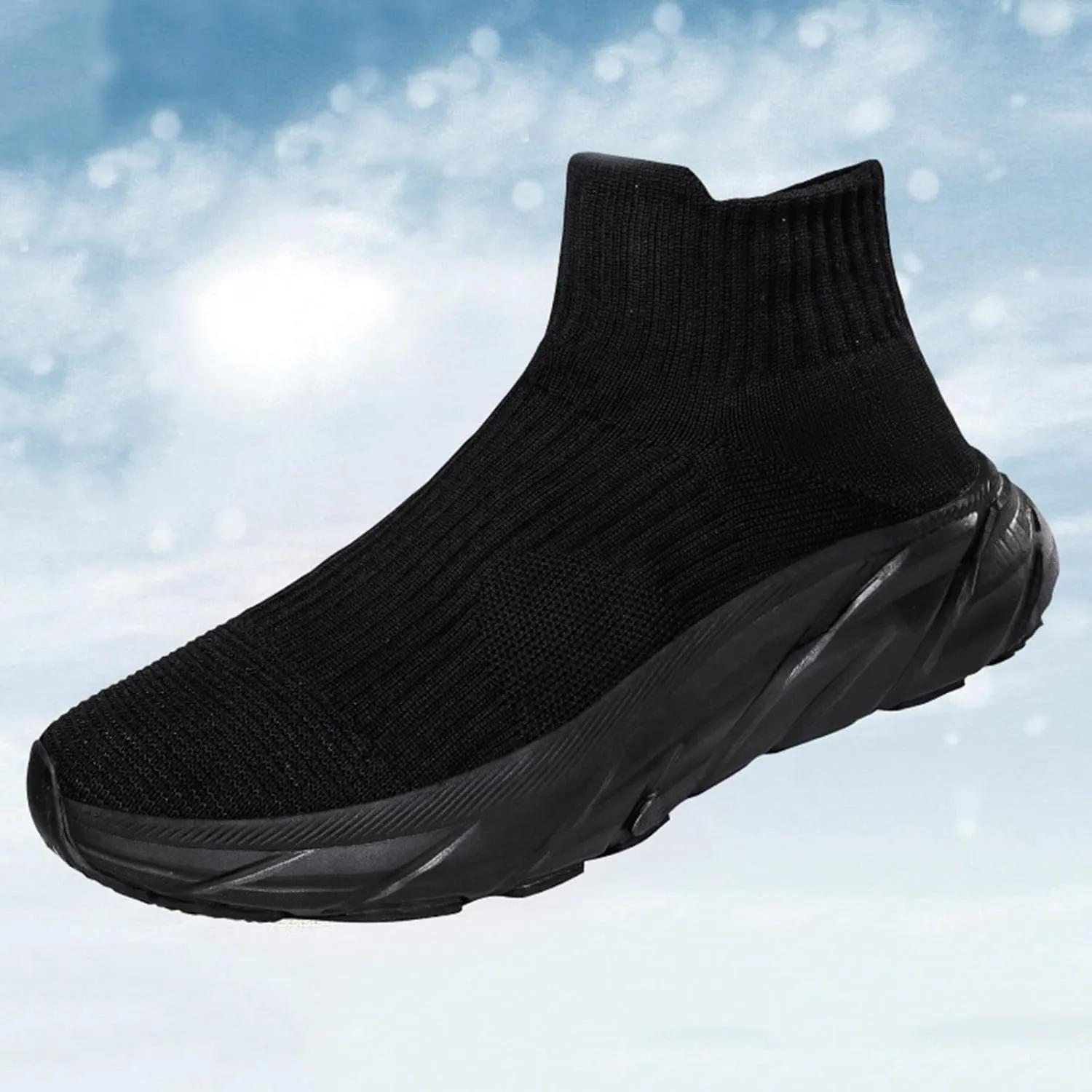 Slip on Walking Shoes Women Comfy Knitted Non Slip Vintage Wide Running Shoes Breathable Gym Workout Shoes Lightweight Fashion Sneakers