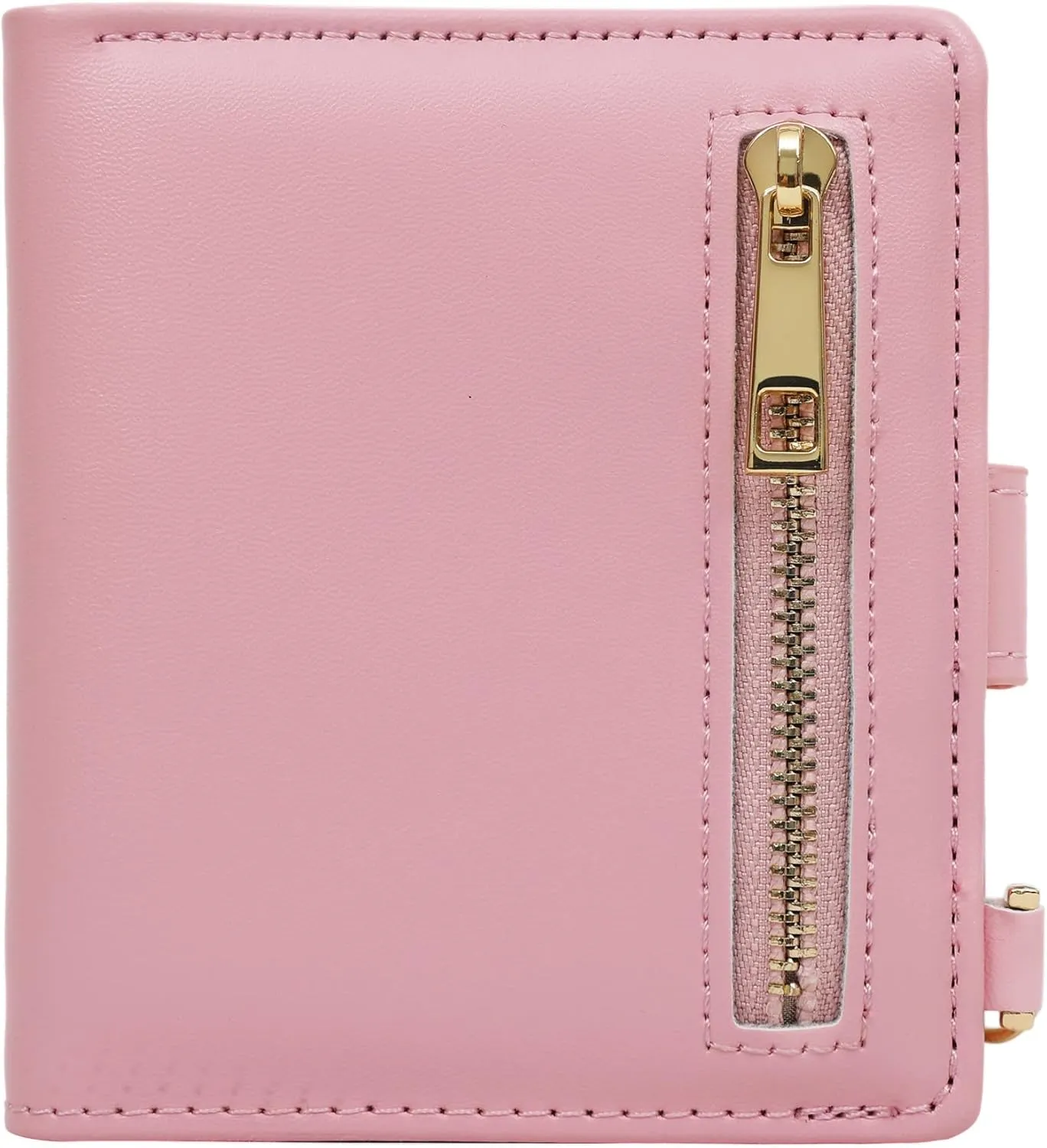 Small Womens Wallet, RFID Blocking Credit Card Holder Slim Bifold Purse with Zipper Coin Pocket, Keychain, ID Window