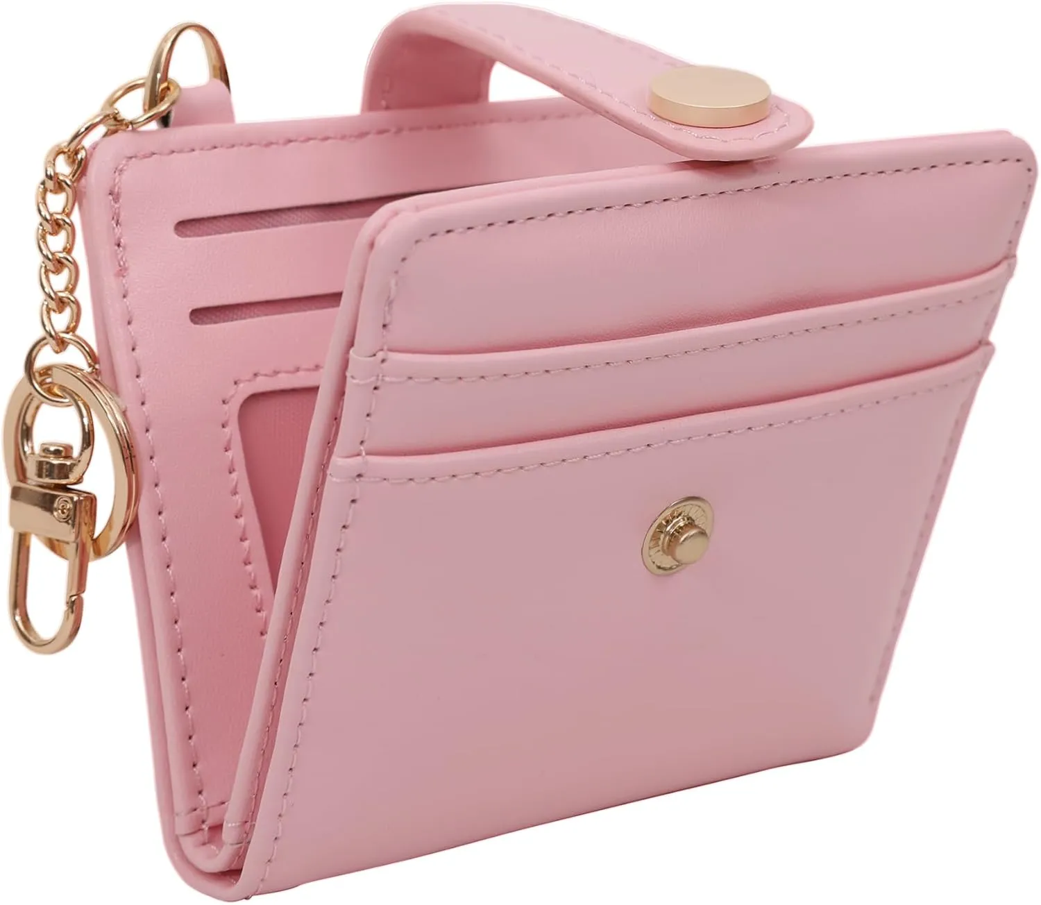 Small Womens Wallet, RFID Blocking Credit Card Holder Slim Bifold Purse with Zipper Coin Pocket, Keychain, ID Window