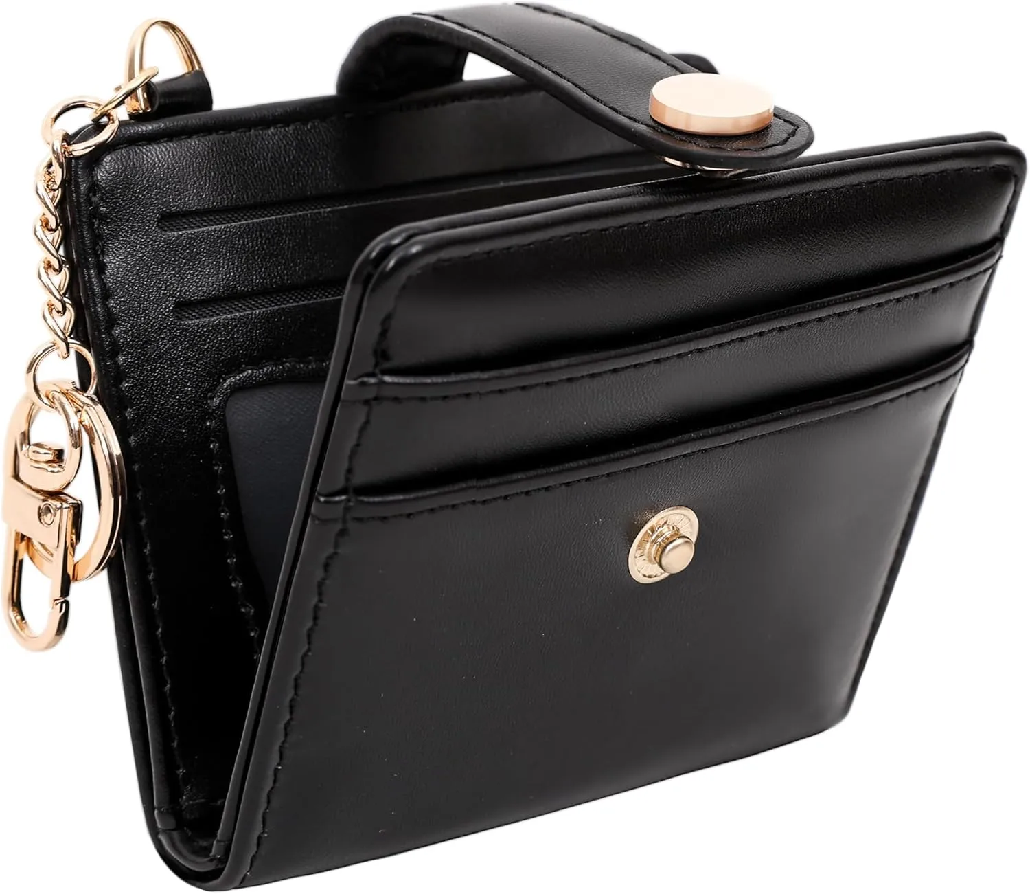Small Womens Wallet, RFID Blocking Credit Card Holder Slim Bifold Purse with Zipper Coin Pocket, Keychain, ID Window