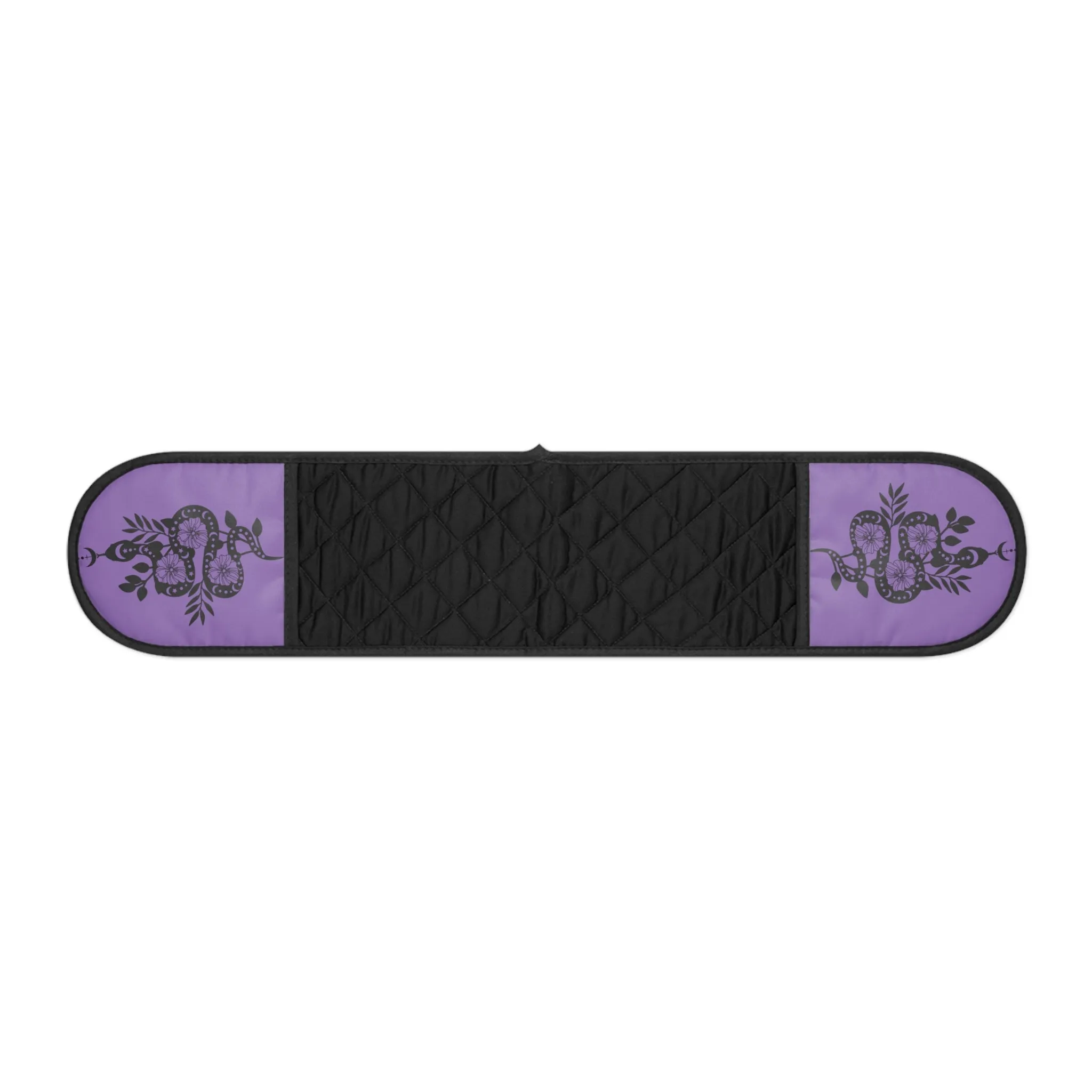 Snake and Flower Purple Oven Mitts Gloves