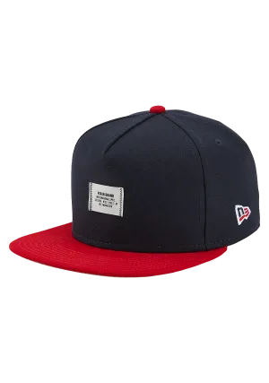 Society Snapback Hat - Navy / Red