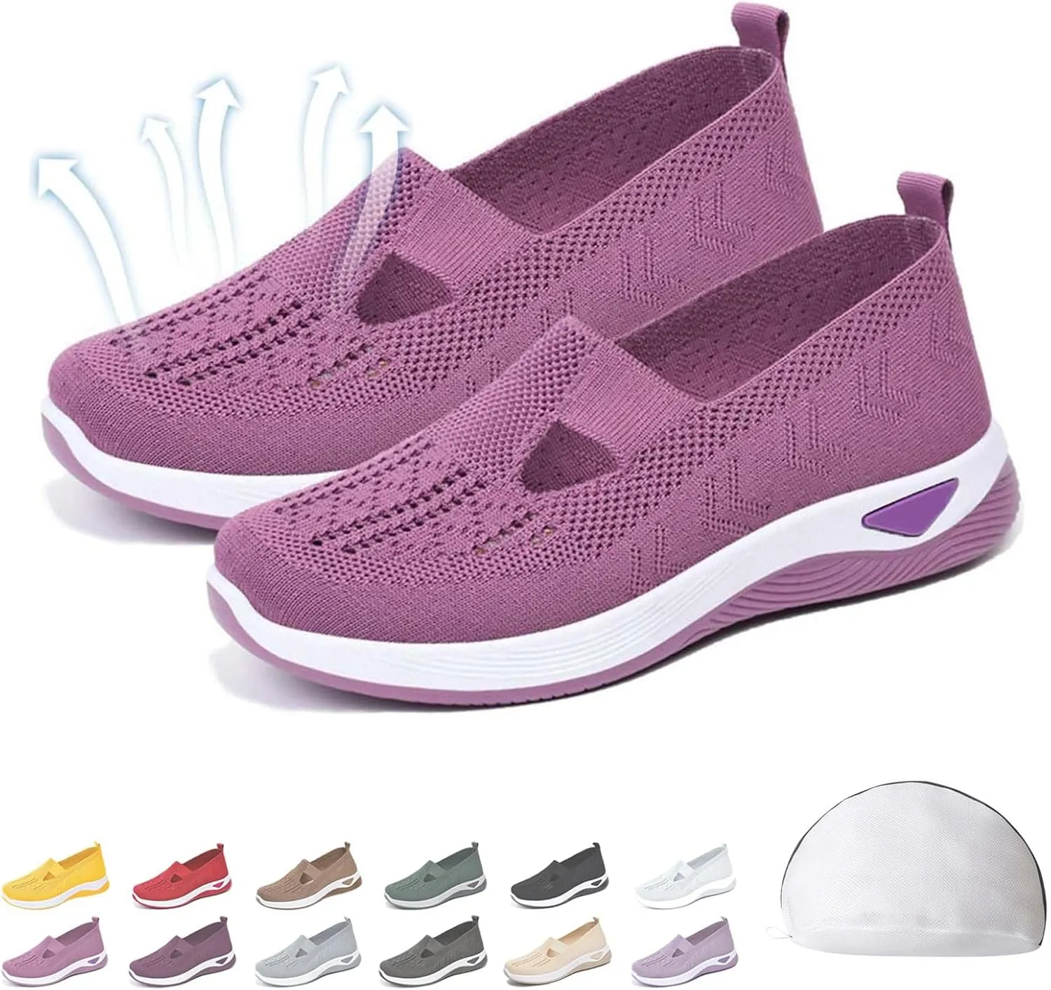 Stanceflex Shoes for Women, Stanceflex Orthopedic All-Day Comfort Sneakers, Women's Comfortable Breathable Knitted Sneakers