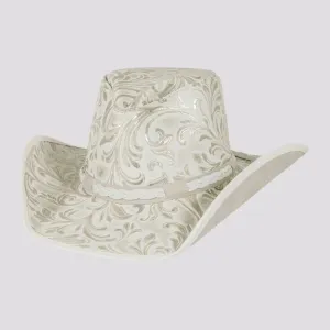 Sterling | Womens Genuine Leather White Cowgirl Hat