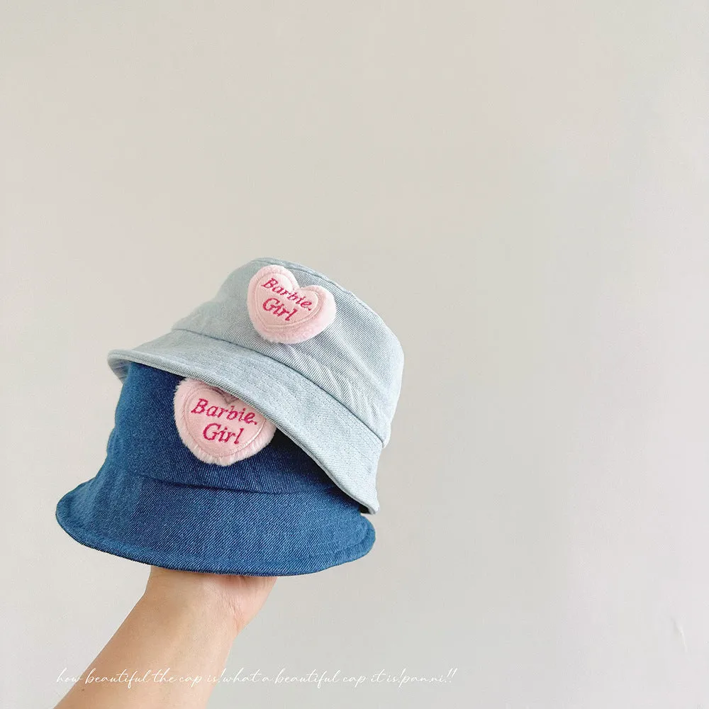 Summer love fisherman hat spring and autumn trendy children's basin hat sun protection sun hat
