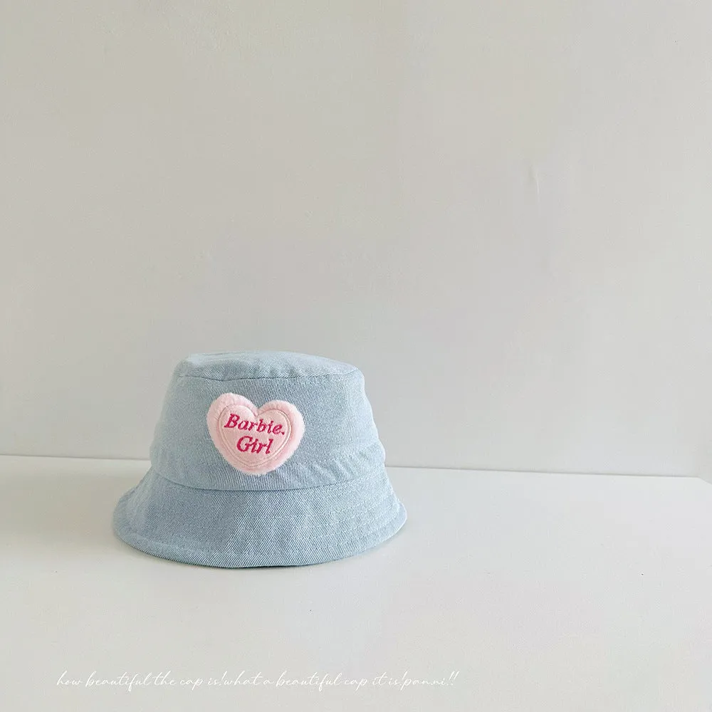 Summer love fisherman hat spring and autumn trendy children's basin hat sun protection sun hat