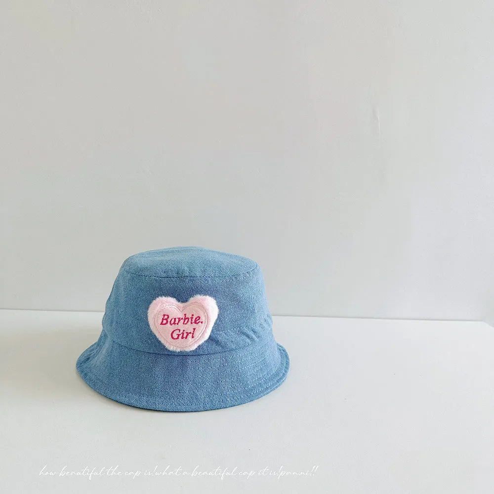 Summer love fisherman hat spring and autumn trendy children's basin hat sun protection sun hat