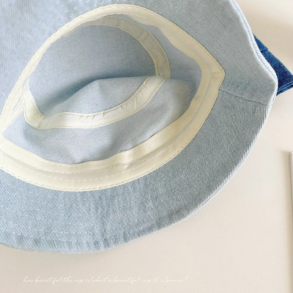 Summer love fisherman hat spring and autumn trendy children's basin hat sun protection sun hat