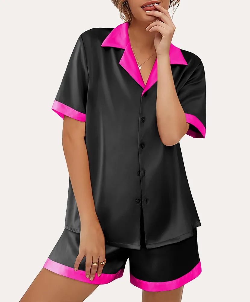 Summer Satin Button Down Pajamas Set (US Only)