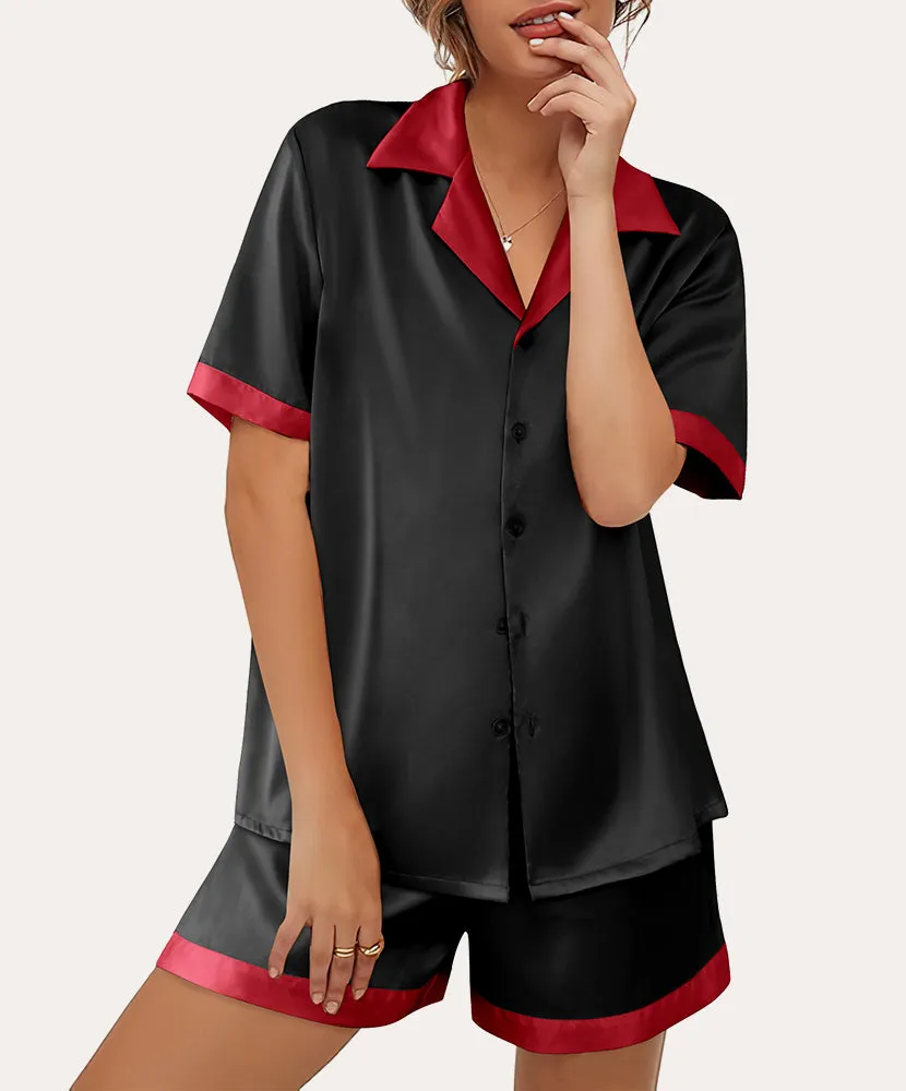 Summer Satin Button Down Pajamas Set (US Only)