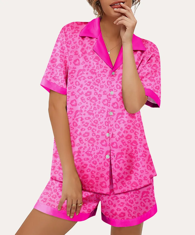 Summer Satin Button Down Pajamas Set (US Only)