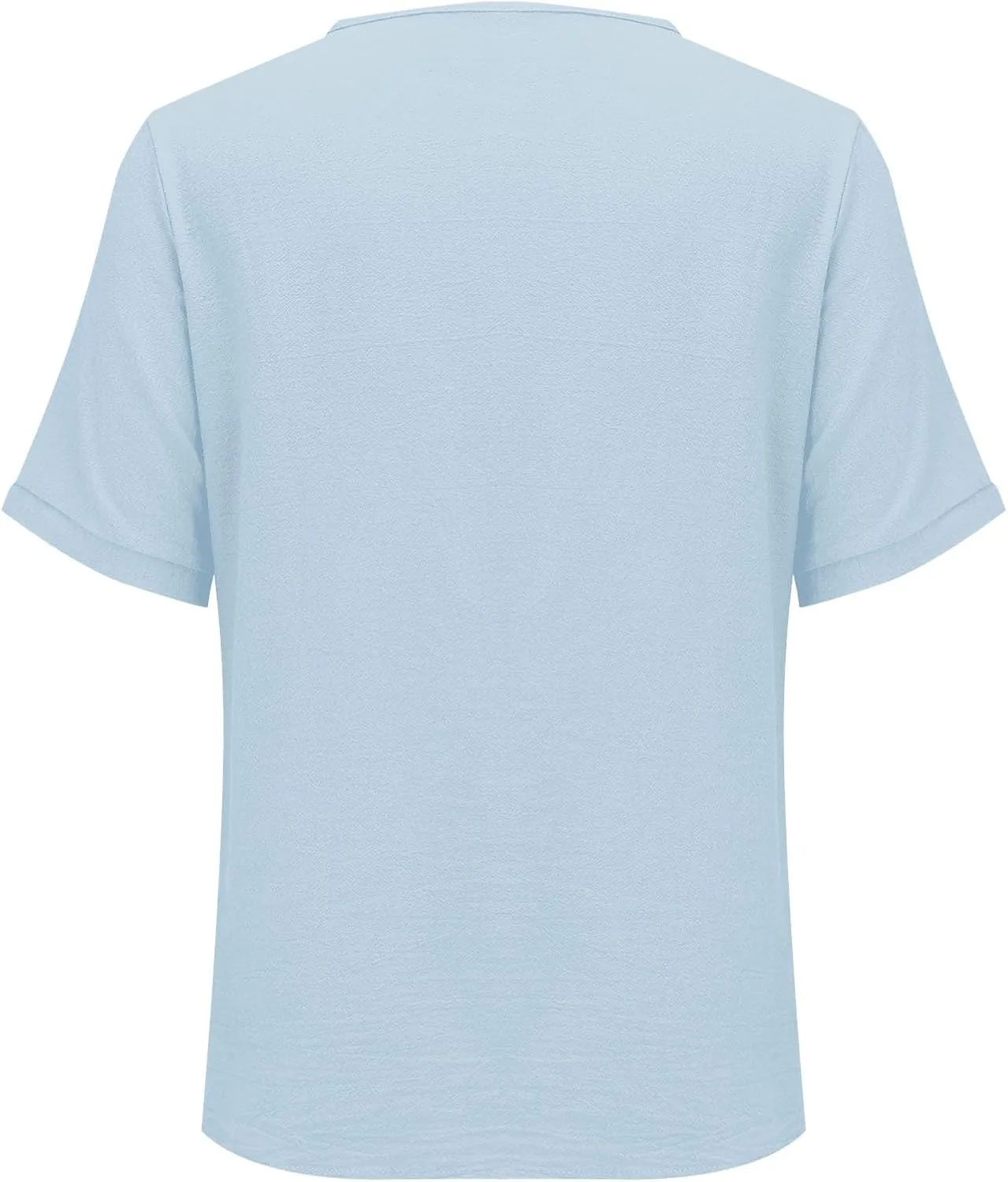Summer Tops for Women 2025 Casual Cotton Linen Short Sleeve Blouses Trendy Cute Embroidered T Shirts Spring Clothes