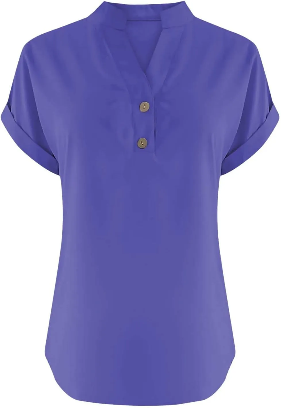 Summer Tops for Women 2025 Trendy Short Sleeve Cotton Linen Shirt Casual Button V Neck Tunic Blouses Work Outfits