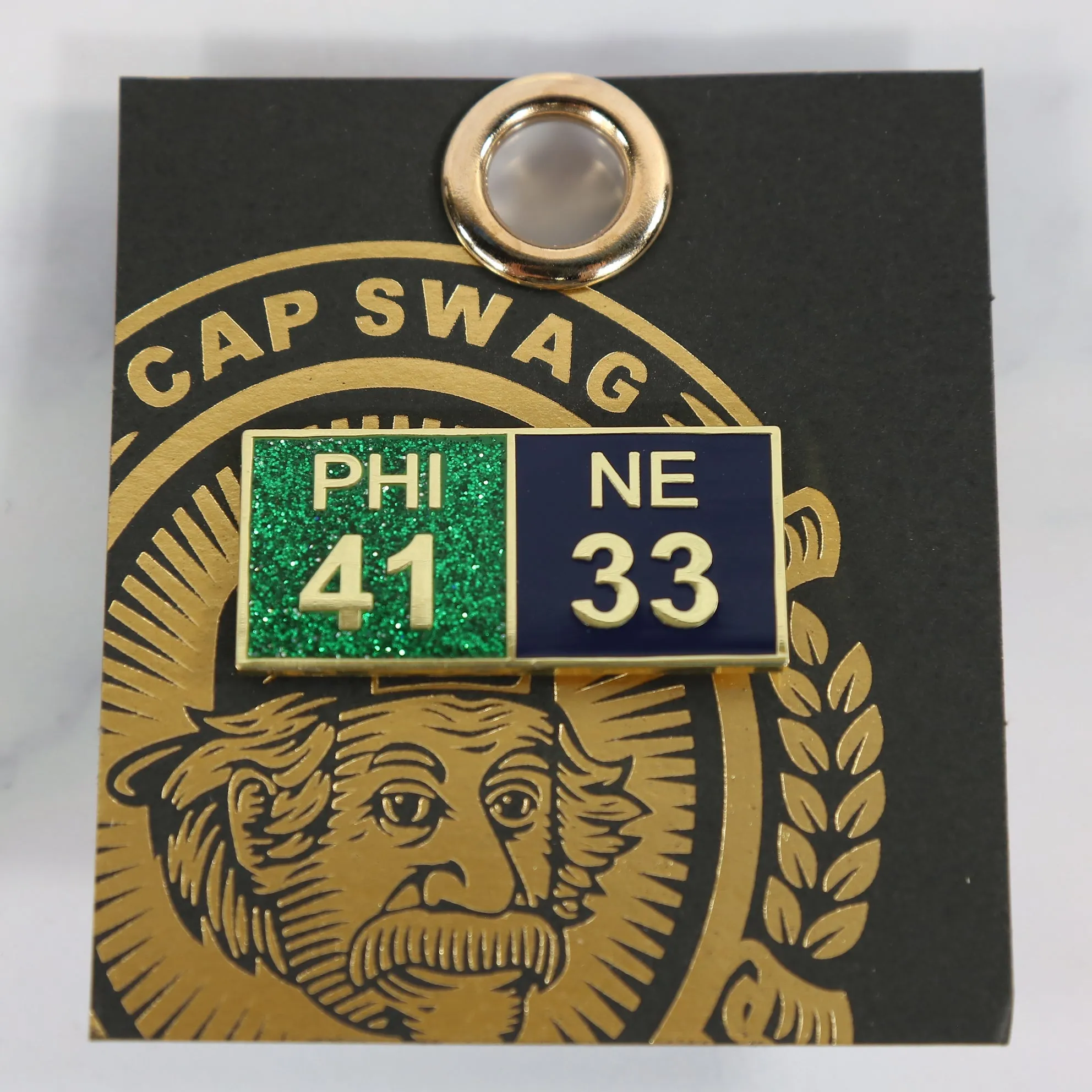 Super Bowl Score Fitted Cap Pin | Enamel Pin For Hat