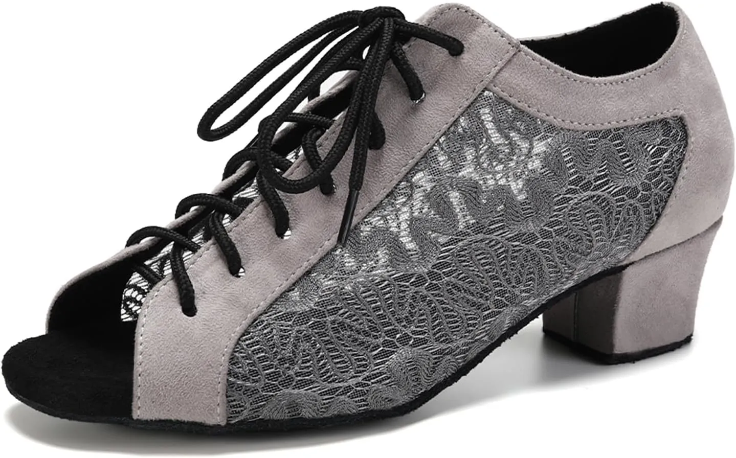 SWDZM Womens Latin Dance Shoes Lace up Ballroom Salsa Tango Dance Practice Shoes,Model L595