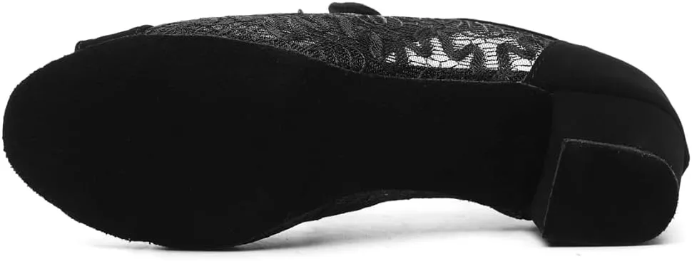 SWDZM Womens Latin Dance Shoes Lace up Ballroom Salsa Tango Dance Practice Shoes,Model L595